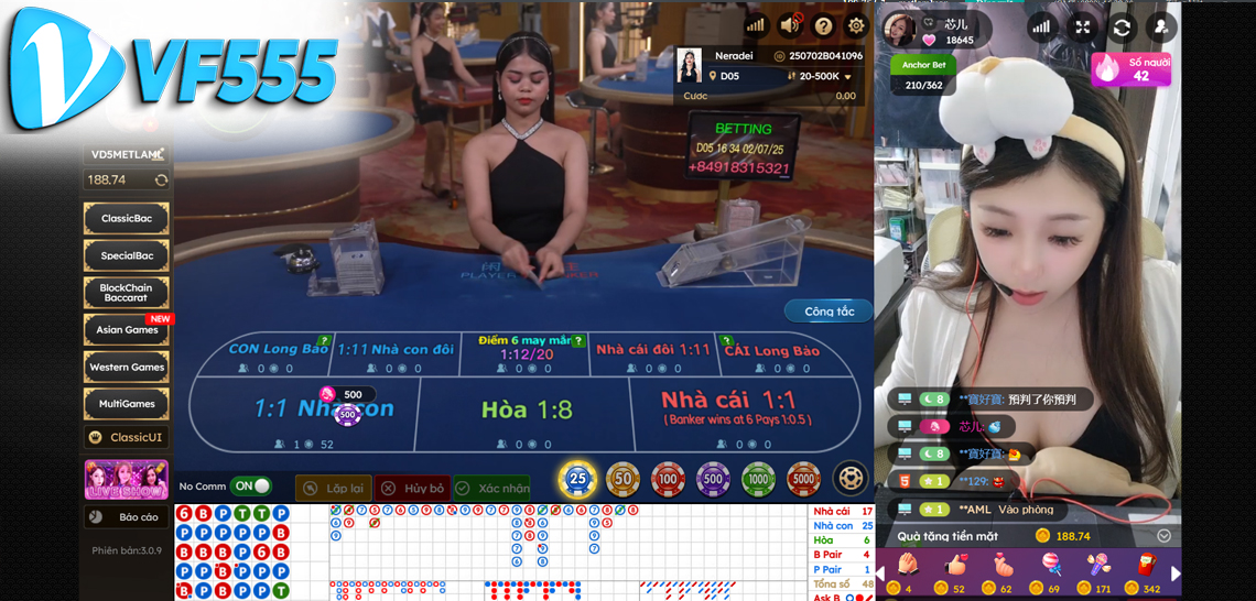 Tỷ lệ thưởng Baccarat